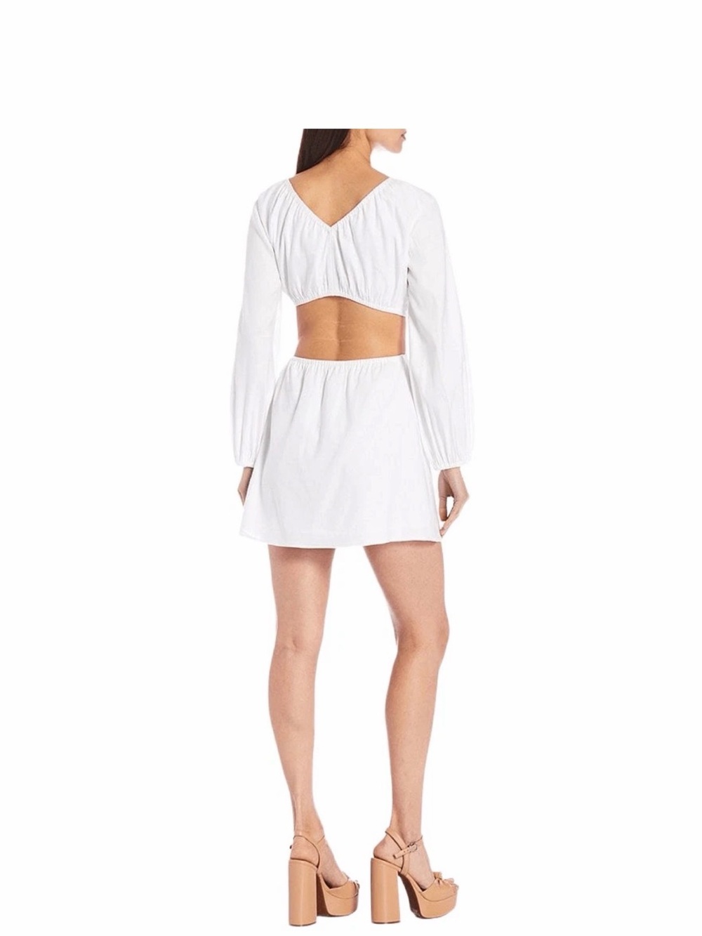 Gianni Bini Cora V-Neck Long sleeve cut out dress